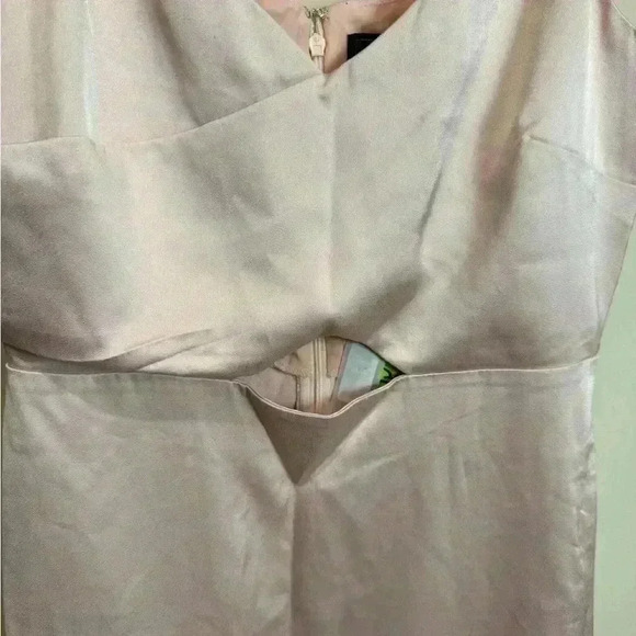 Sam Edelman Sz 4 Elegant Light Pink Satin Dress - Picture 3 of 6